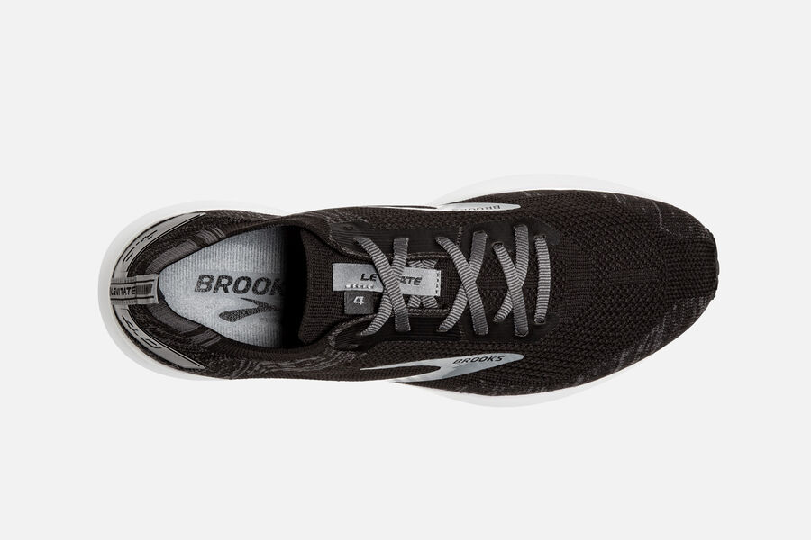 Levitate 4 Road Brooks Running Shoes NZ Mens - Black/White - QFGNEJ-591